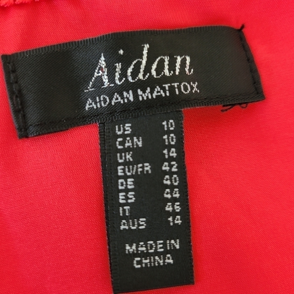 Aidan Mattox One Shoulder Slit Maxi Dress Size 10 - Picture 9 of 12